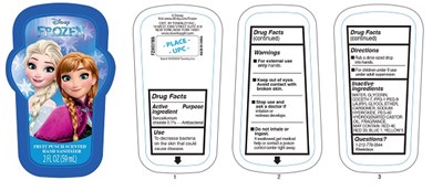 Sanitizer Label (Frozen 3)